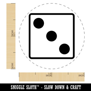 Three 3 Dice Die Self-Inking Rubber Stamp for Stamping Crafting Planners