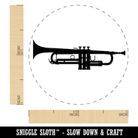 Trumpet Music Instrument Silhouette Self-Inking Rubber Stamp for Stamping Crafting Planners