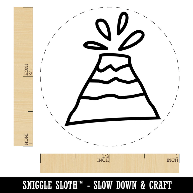 Volcano Doodle Self-Inking Rubber Stamp for Stamping Crafting Planners