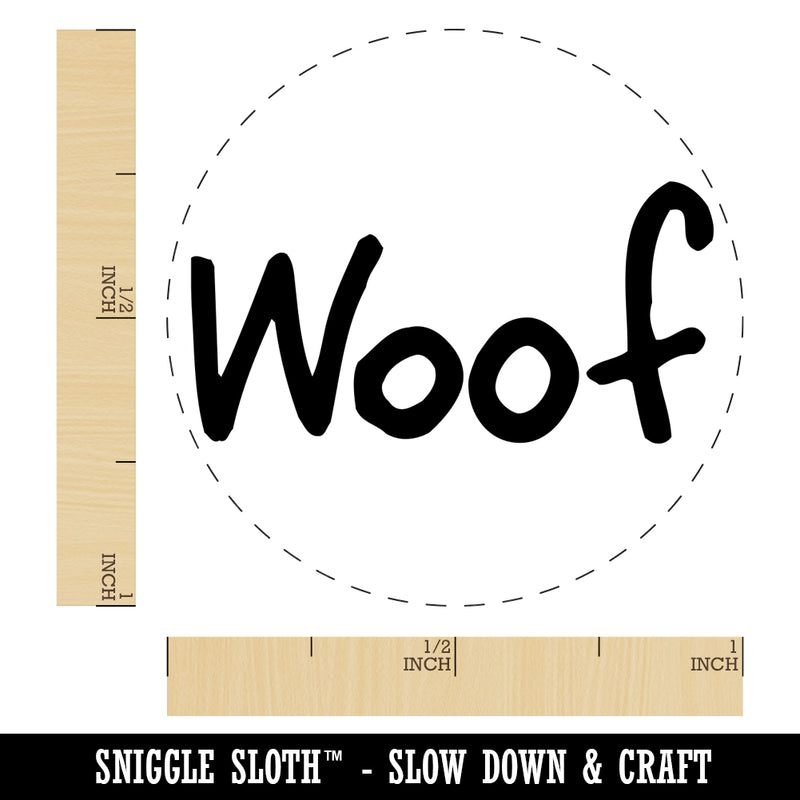 Woof Dog Fun Text Self-Inking Rubber Stamp for Stamping Crafting Planners