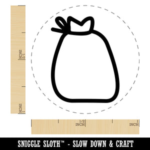 Bag with Tie Outline Self-Inking Rubber Stamp for Stamping Crafting Planners