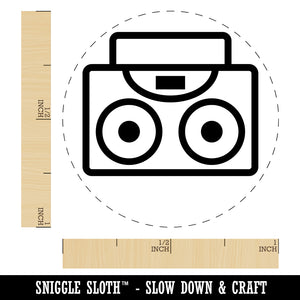 Boom Box Radio Self-Inking Rubber Stamp for Stamping Crafting Planners