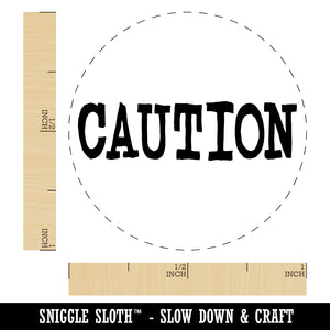 Caution Fun Text Self-Inking Rubber Stamp for Stamping Crafting Planners