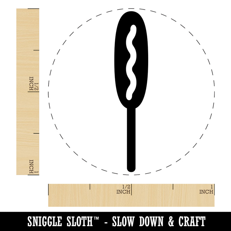 Corn Dog Self-Inking Rubber Stamp for Stamping Crafting Planners