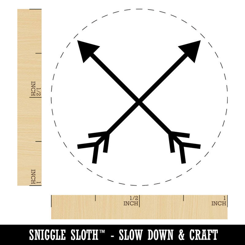 Crossed Arrows Self-Inking Rubber Stamp for Stamping Crafting Planners