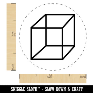 Cube Box Outline Self-Inking Rubber Stamp for Stamping Crafting Planners