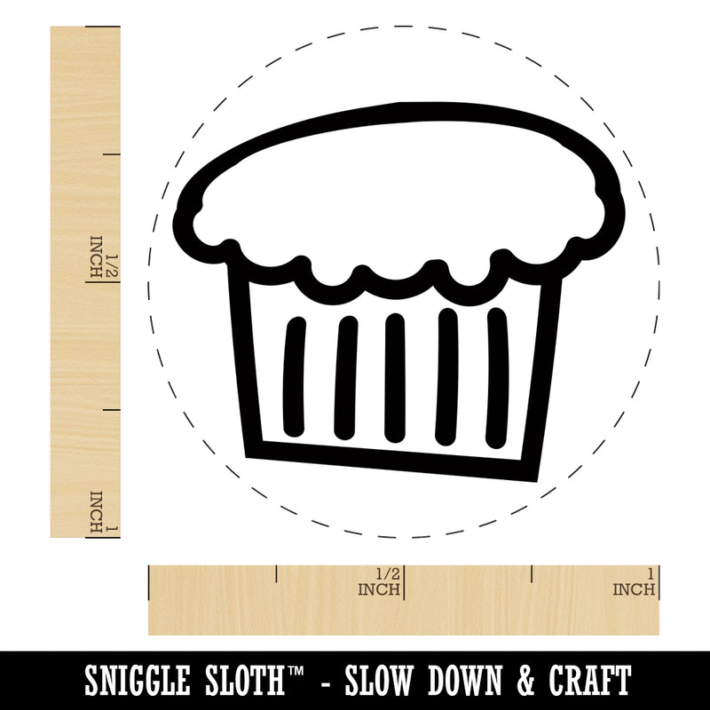 Cupcake Doodle Self-Inking Rubber Stamp for Stamping Crafting Planners