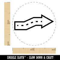 Cute Crooked Arrow Self-Inking Rubber Stamp for Stamping Crafting Planners