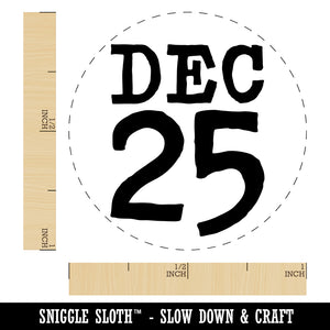 December 25 Christmas Stacked Self-Inking Rubber Stamp for Stamping Crafting Planners