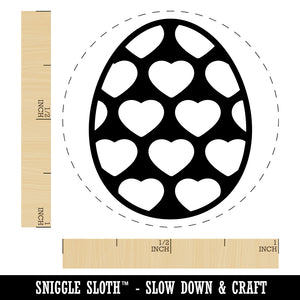 Egg with Hearts Self-Inking Rubber Stamp for Stamping Crafting Planners