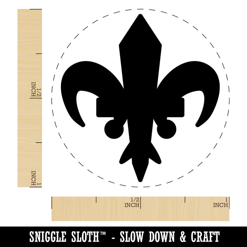 Fleur De Lis French Mardi Gras Solid Self-Inking Rubber Stamp for Stamping Crafting Planners