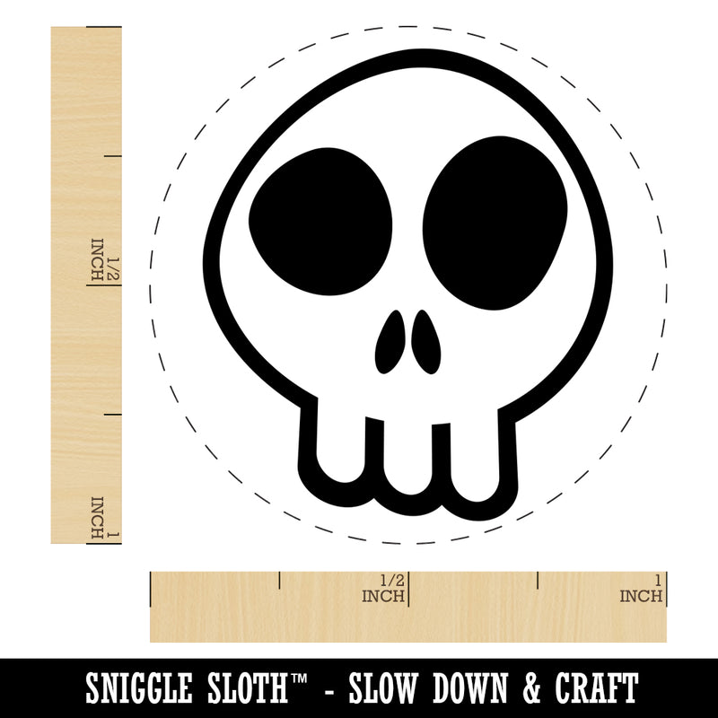 Fun Skull Self-Inking Rubber Stamp for Stamping Crafting Planners