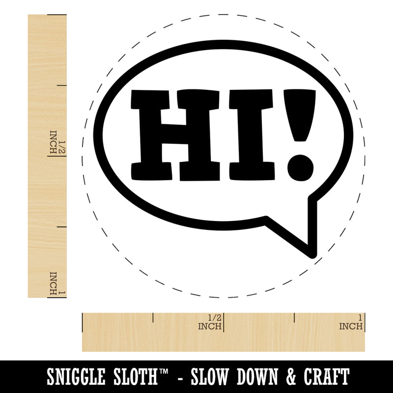 Hi in Text Callout Self-Inking Rubber Stamp for Stamping Crafting Planners