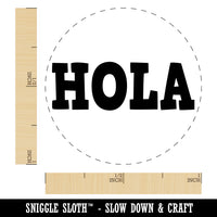 Hola Spanish Hi Hello Self-Inking Rubber Stamp for Stamping Crafting Planners