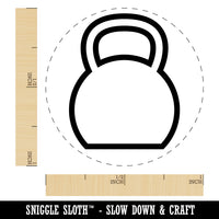 Kettlebell Weight Outline Self-Inking Rubber Stamp for Stamping Crafting Planners