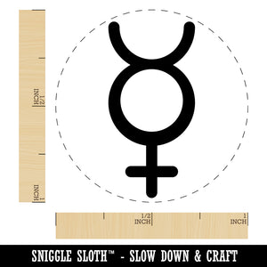 Mercury Unisex Gender Symbol Self-Inking Rubber Stamp for Stamping Crafting Planners