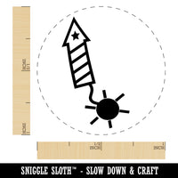 Patriotic Firework Self-Inking Rubber Stamp for Stamping Crafting Planners