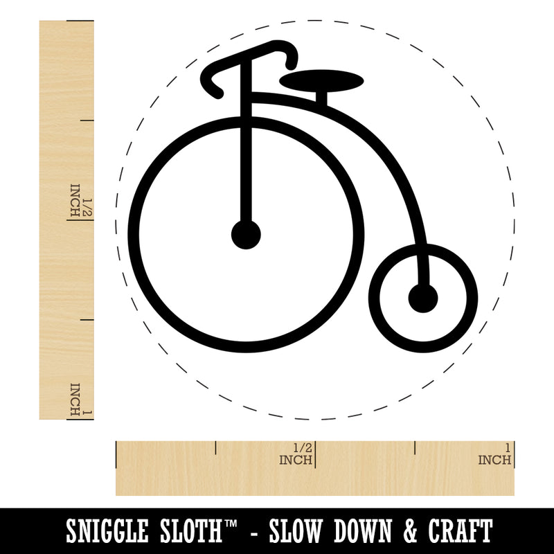 Penny Farthing Bicycle Bike Old Fashioned Victorian Self-Inking Rubber Stamp for Stamping Crafting Planners