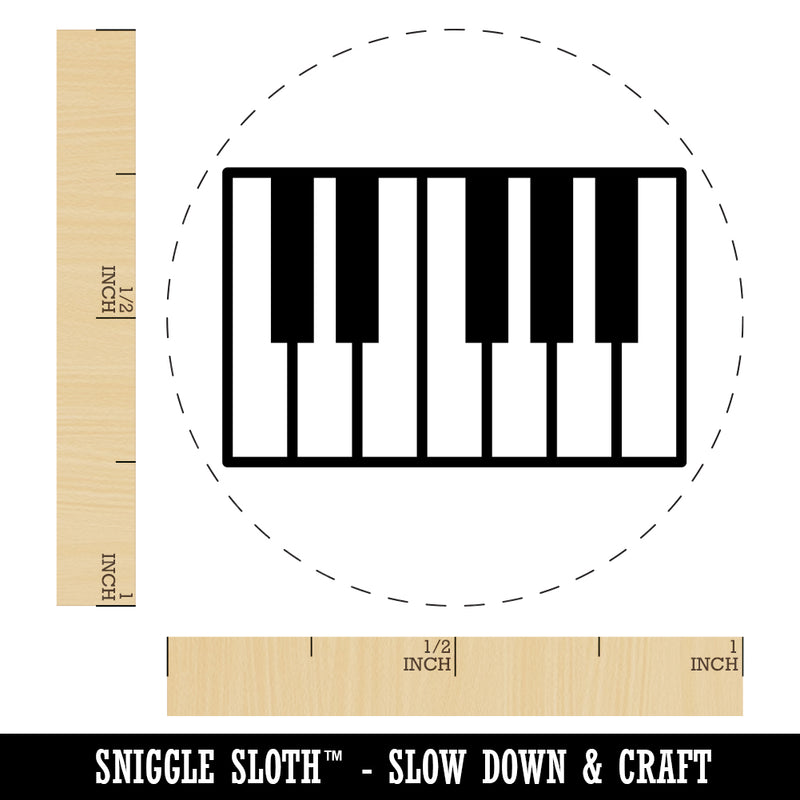 Piano Keys Octave Self-Inking Rubber Stamp for Stamping Crafting Planners