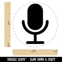 Podcast Broadcast Microphone Self-Inking Rubber Stamp for Stamping Crafting Planners
