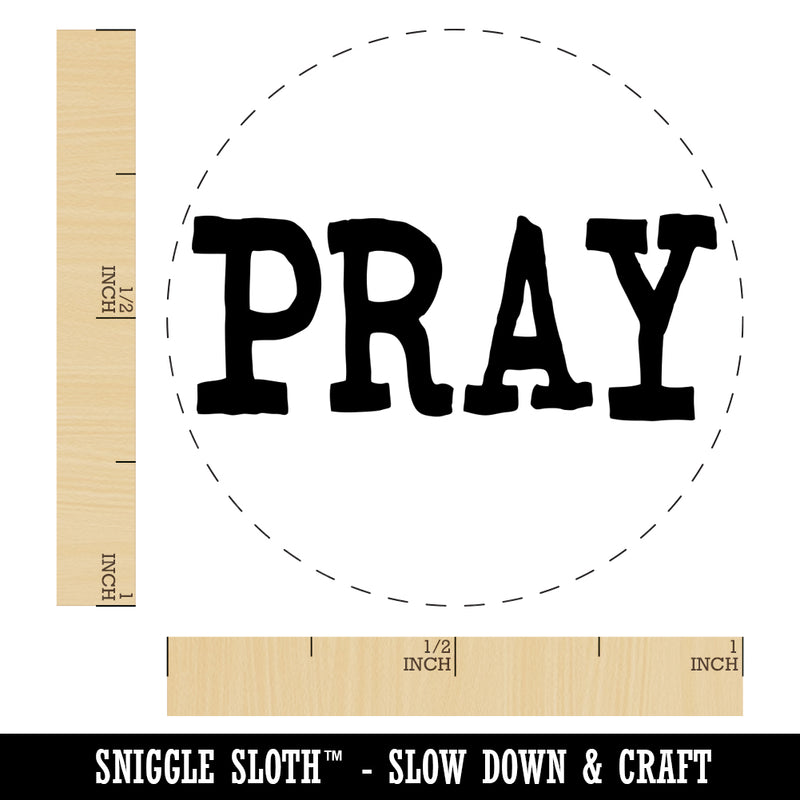 Pray Fun Text Self-Inking Rubber Stamp for Stamping Crafting Planners