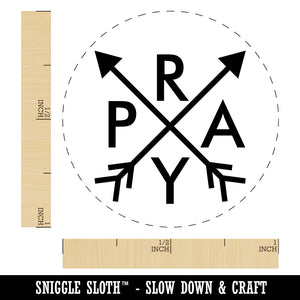 Pray Stylized Self-Inking Rubber Stamp for Stamping Crafting Planners