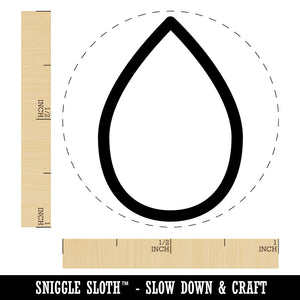 Raindrop Teardrop Outline Self-Inking Rubber Stamp for Stamping Crafting Planners