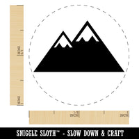 Snow Topped Mountains Self-Inking Rubber Stamp for Stamping Crafting Planners