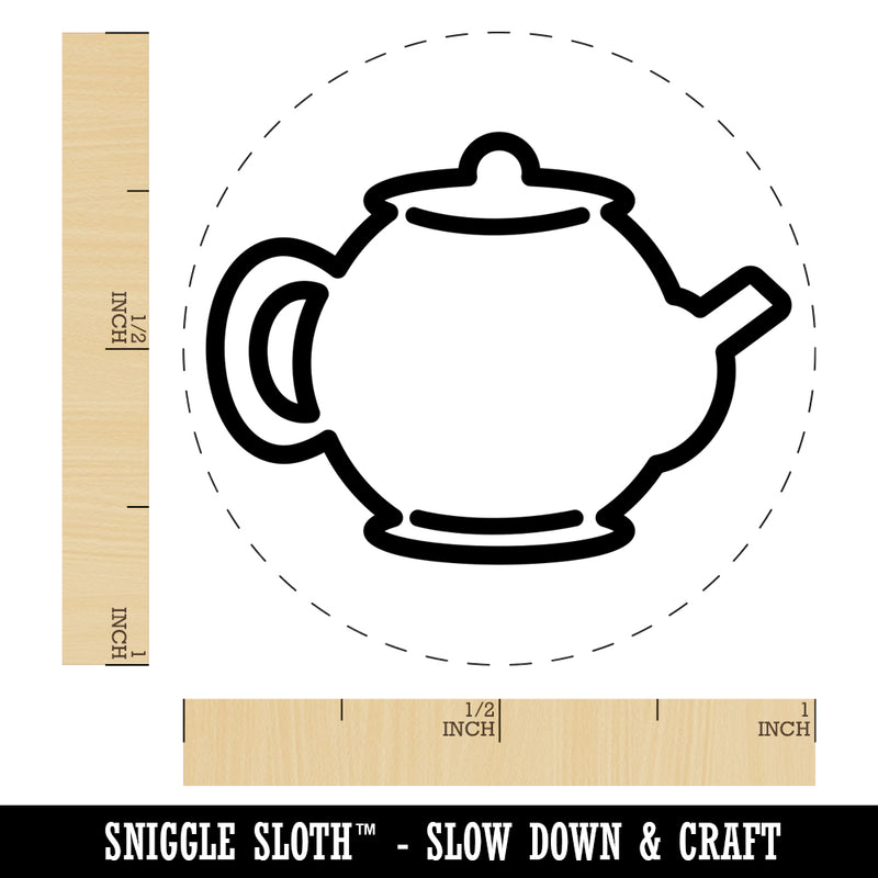 Teapot Kettle Self-Inking Rubber Stamp for Stamping Crafting Planners