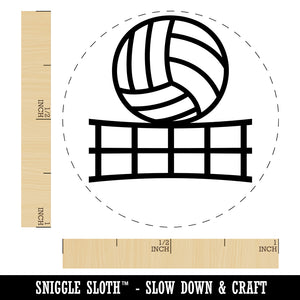 Volleyball and Net Self-Inking Rubber Stamp for Stamping Crafting Planners