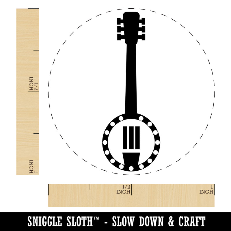 Banjo Music Self-Inking Rubber Stamp for Stamping Crafting Planners