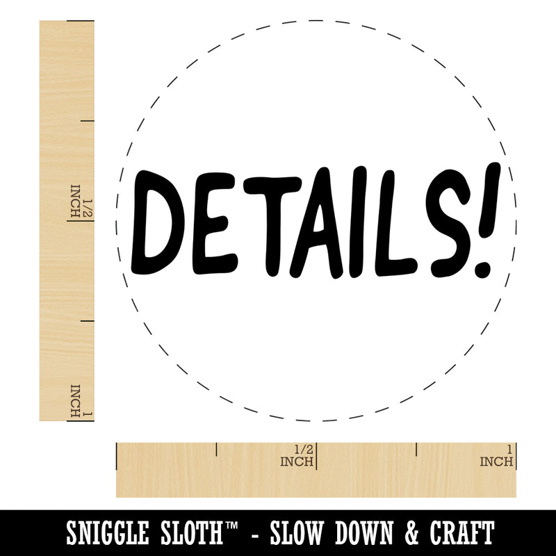 Details Text Self-Inking Rubber Stamp for Stamping Crafting Planners