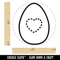 Dotted Heart in Egg Self-Inking Rubber Stamp for Stamping Crafting Planners