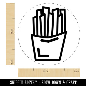 French Fries Snack Doodle Self-Inking Rubber Stamp for Stamping Crafting Planners