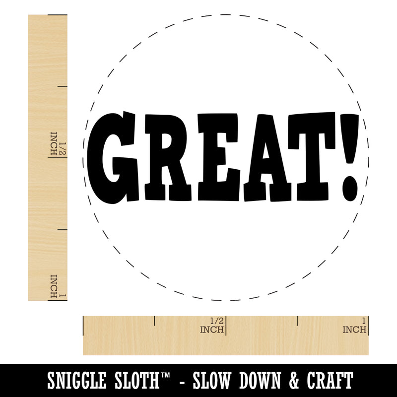 Great Fun Text Self-Inking Rubber Stamp for Stamping Crafting Planners