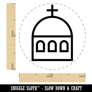 Greece Greek Symbol Church Dome Self-Inking Rubber Stamp for Stamping Crafting Planners