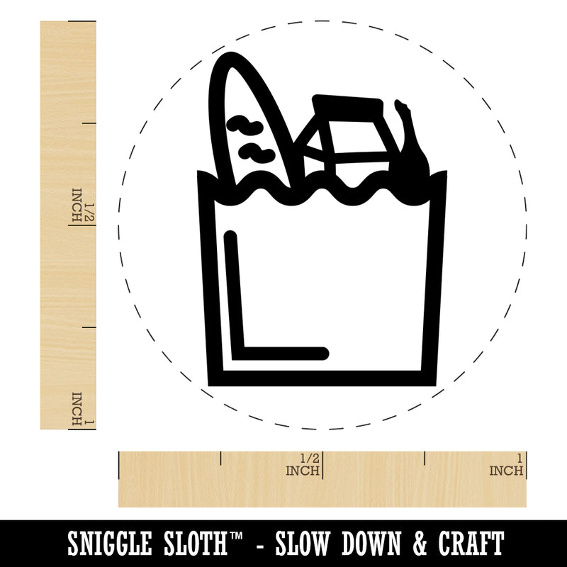 Groceries Grocery Store Icon Self-Inking Rubber Stamp for Stamping Crafting Planners