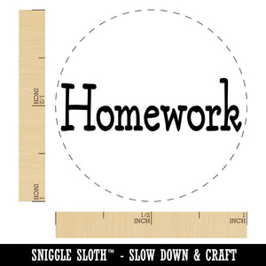 Homework Fun Text Self-Inking Rubber Stamp for Stamping Crafting Planners