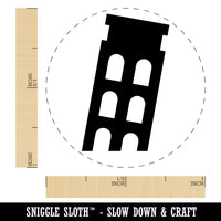 Leaning Tower of Pisa Icon Italy Self-Inking Rubber Stamp for Stamping Crafting Planners