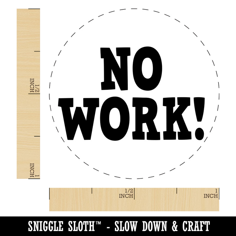 No Work Teacher Fun Text Self-Inking Rubber Stamp for Stamping Crafting Planners