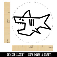 Shark Doodle Self-Inking Rubber Stamp for Stamping Crafting Planners