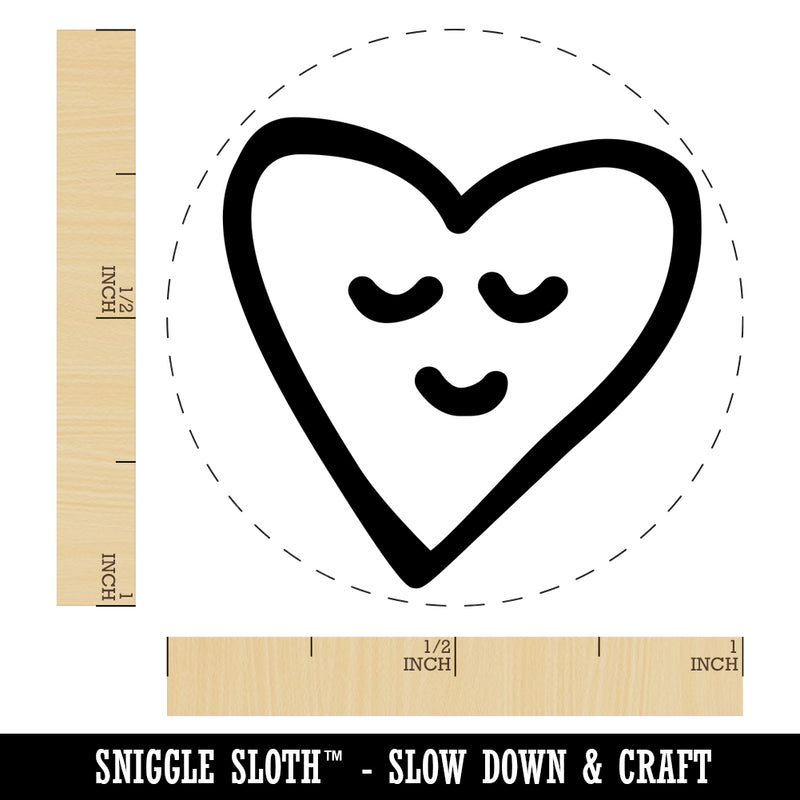 Sleeping Heart Doodle Self-Inking Rubber Stamp for Stamping Crafting Planners