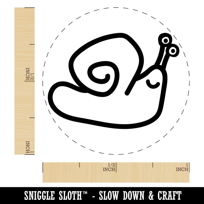 Snail Doodle Self-Inking Rubber Stamp for Stamping Crafting Planners