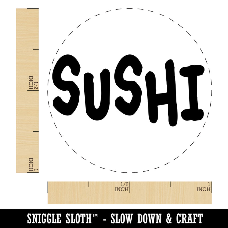 Sushi Fun Text Self-Inking Rubber Stamp for Stamping Crafting Planners