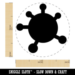 Virus Symbol Solid Self-Inking Rubber Stamp for Stamping Crafting Planners