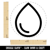 Water Drop Icon Outline Self-Inking Rubber Stamp for Stamping Crafting Planners