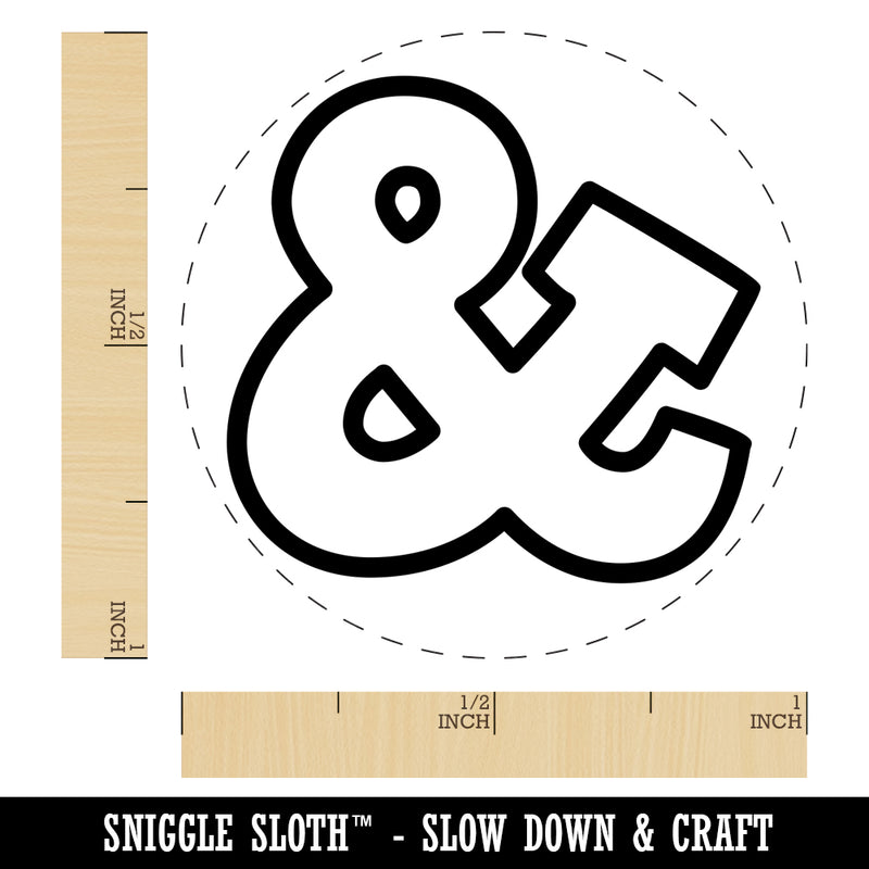 Ampersand Symbol And Outline Self-Inking Rubber Stamp for Stamping Crafting Planners