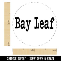 Bay Leaf Herb Fun Text Self-Inking Rubber Stamp for Stamping Crafting Planners