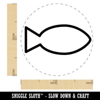 Fish Outline Self-Inking Rubber Stamp for Stamping Crafting Planners