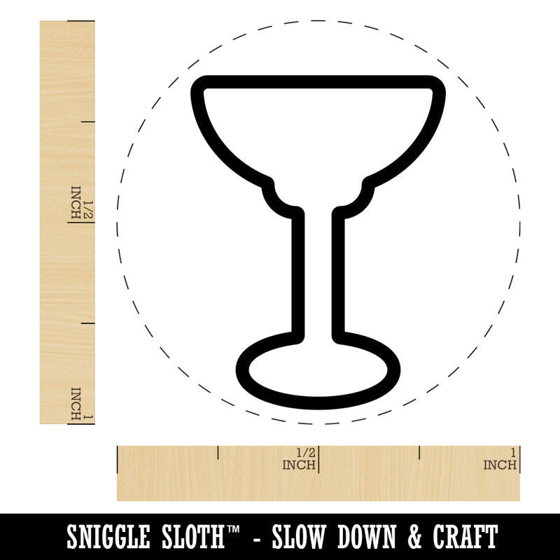 Margarita Glass Outline Self-Inking Rubber Stamp for Stamping Crafting Planners